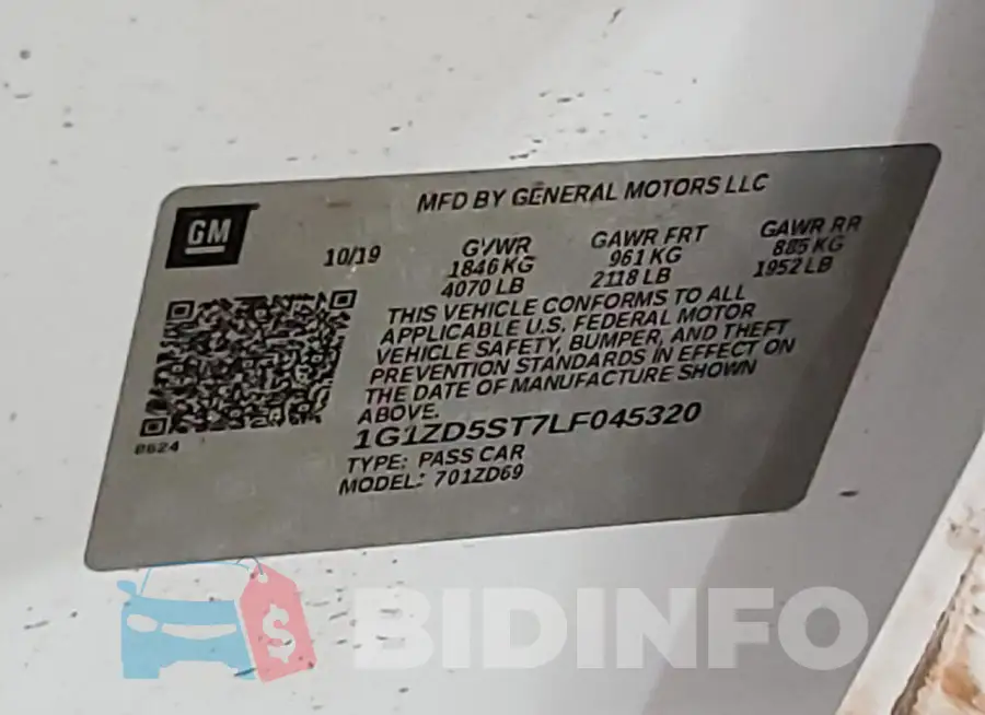 1G1ZD5ST7LF045320 Photo# 12