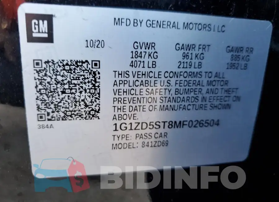 1G1ZD5ST8MF026504 Photo# 12
