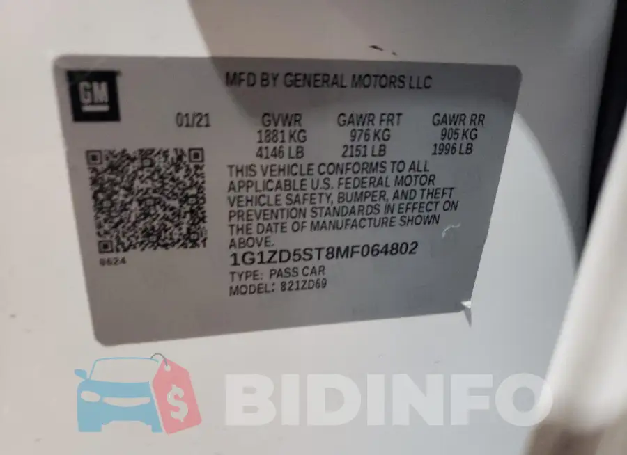 1G1ZD5ST8MF064802 Photo# 13