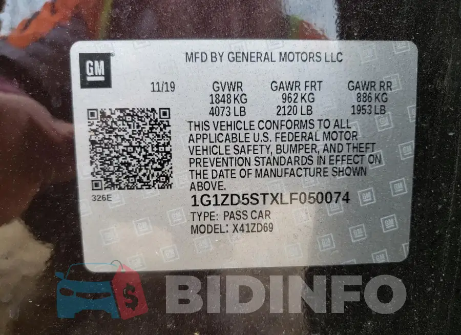 1G1ZD5STXLF050074 Photo# 12