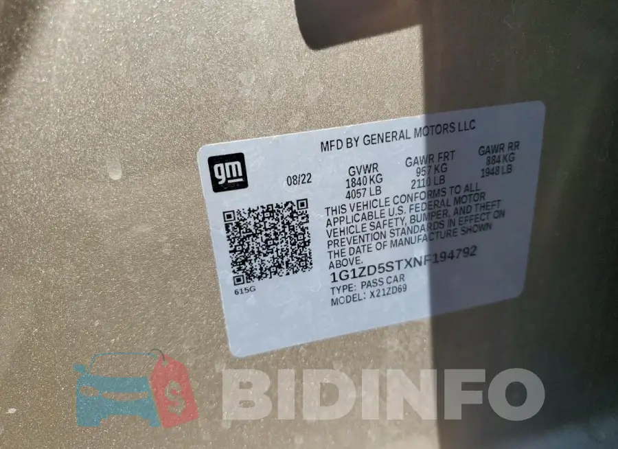 1G1ZD5STXNF194792 Photo# 13