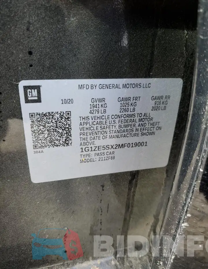 1G1ZE5SX2MF019001 Photo# 12
