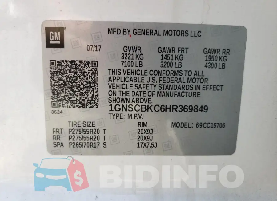 1GNSCBKC6HR369849 Photo# 14