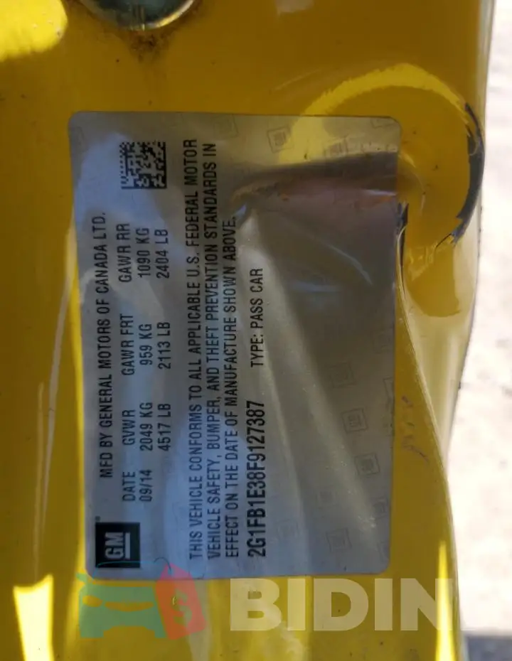 2G1FB1E38F9127387 Photo# 12