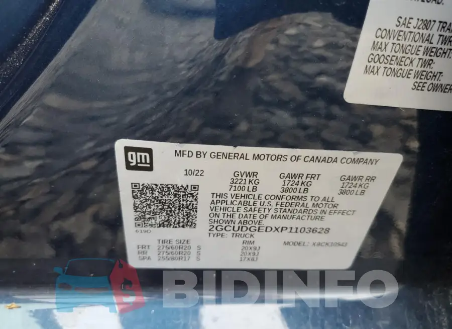 2GCUDGEDXP1103628 Photo# 12