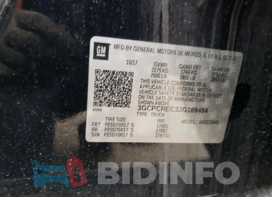 3GCPCREC3JG189494 Photo# 12