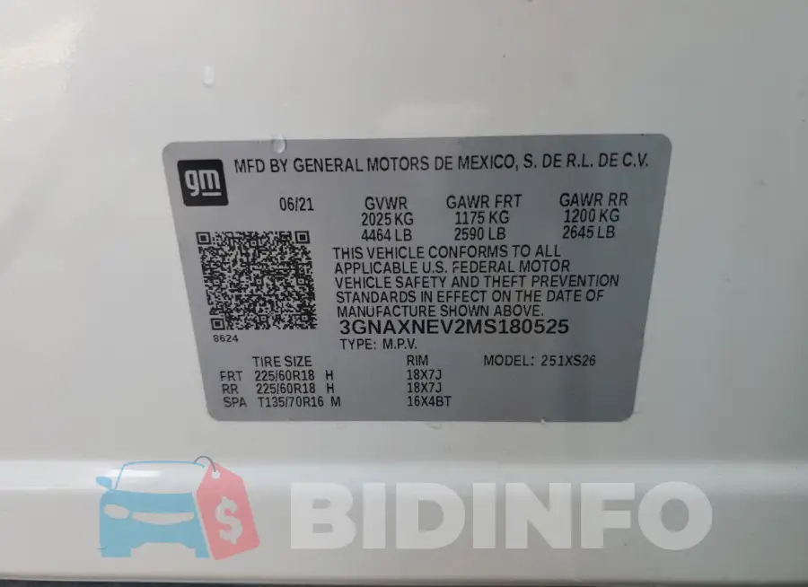 3GNAXNEV2MS180525 Photo# 12