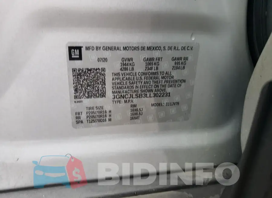 3GNCJLSB3LL302231 Photo# 13