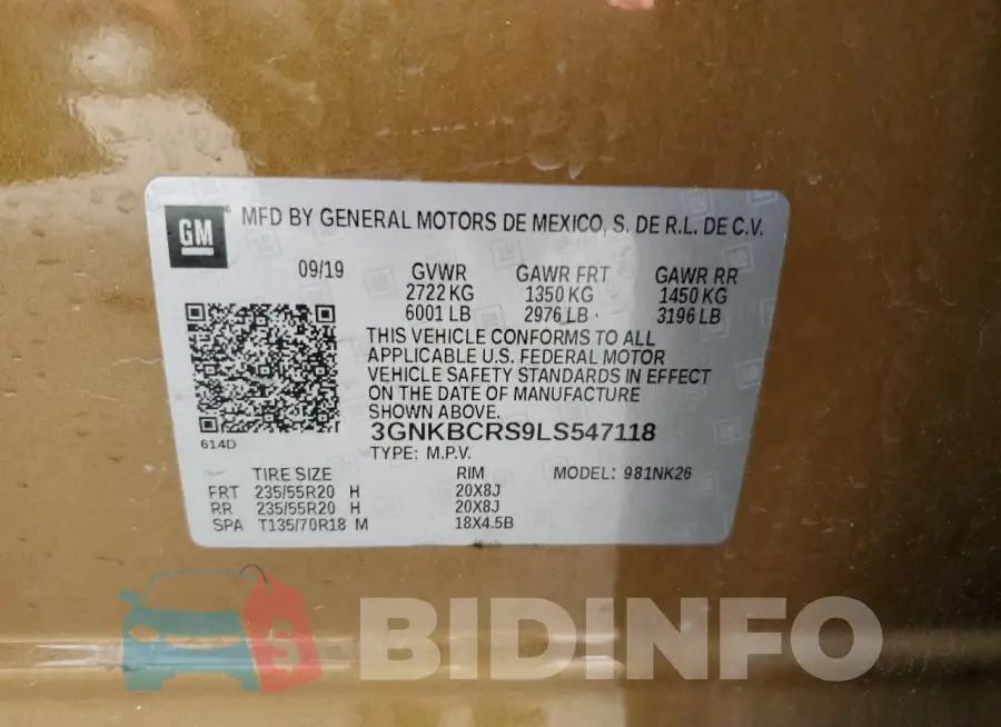 3GNKBCRS9LS547118 Photo# 14