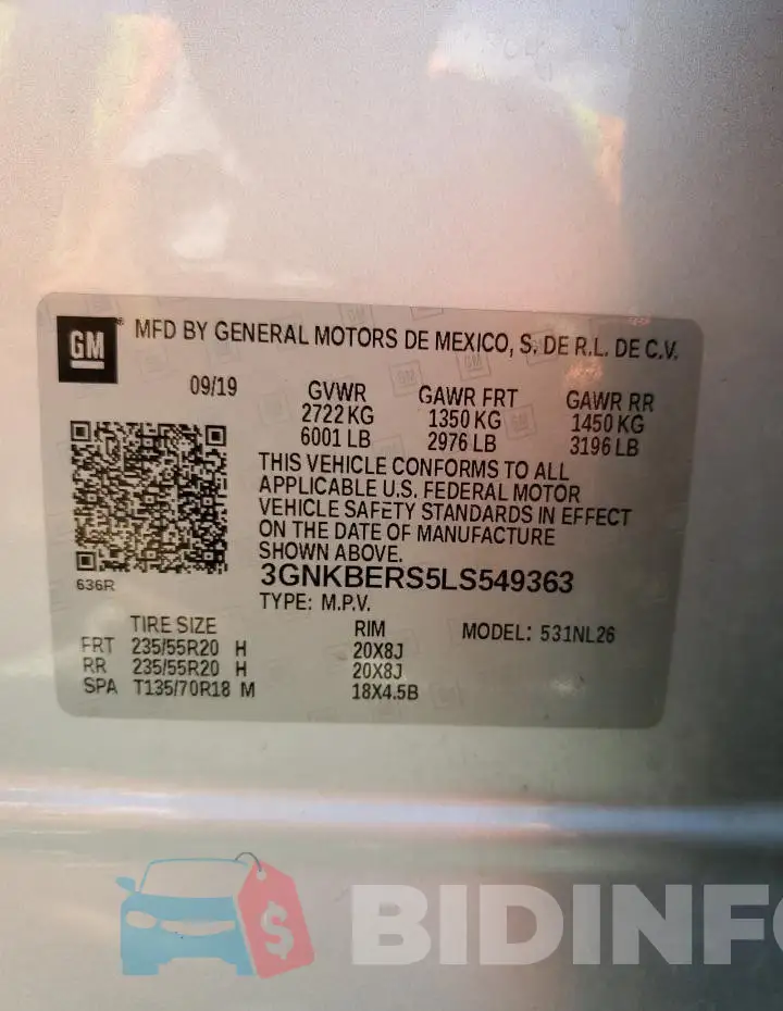 3GNKBERS5LS549363 Photo# 13