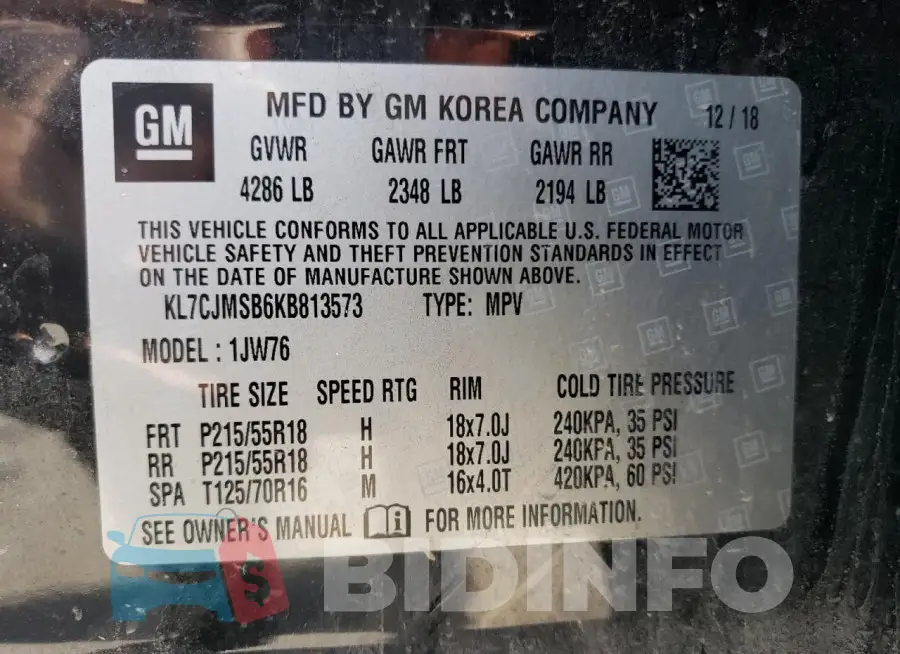 KL7CJMSB6KB813573 Photo# 14