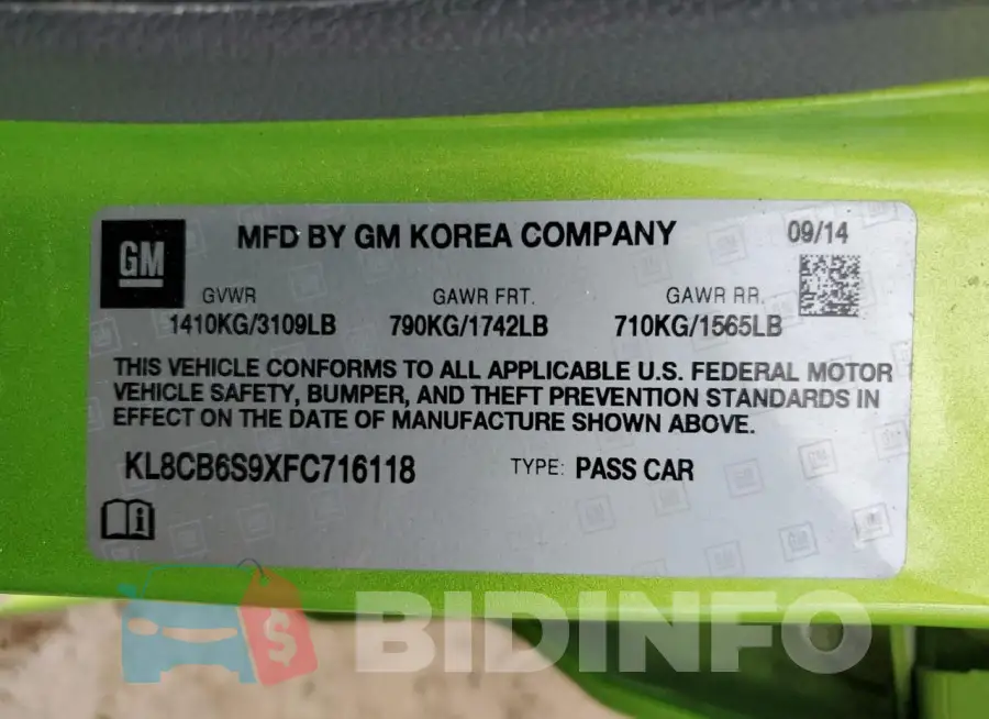 KL8CB6S9XFC716118 Photo# 12