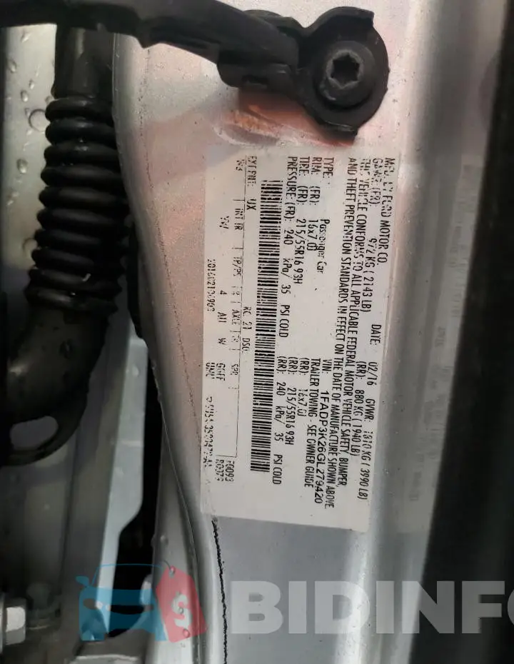 1FADP3K26GL279420 Photo# 12