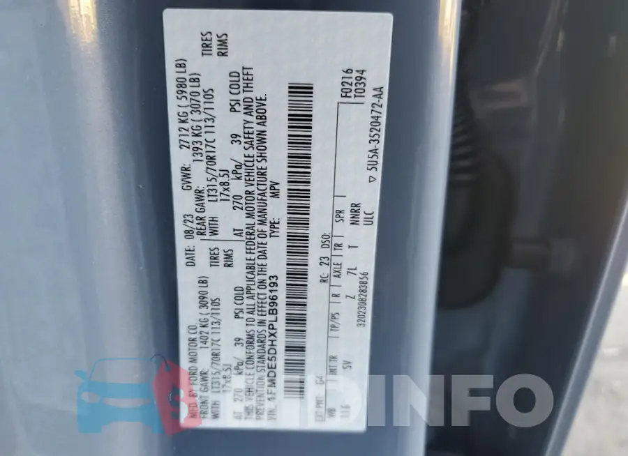 1FMDE5DHXPLB96193 Photo# 12