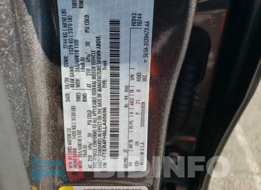 1FTER4FH6LLA80696 Photo# 12