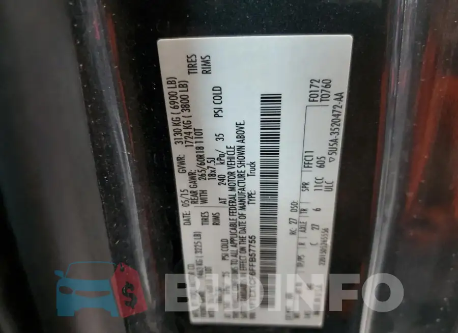 1FTEX1CF6FFB57755 Photo# 12