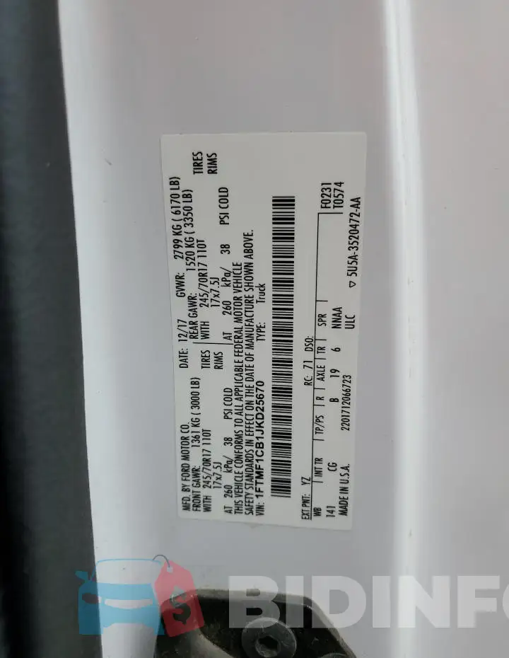 1FTMF1CB1JKD25670 Photo# 12