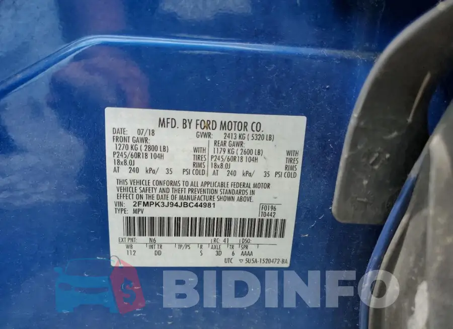 2FMPK3J94JBC44981 Photo# 13