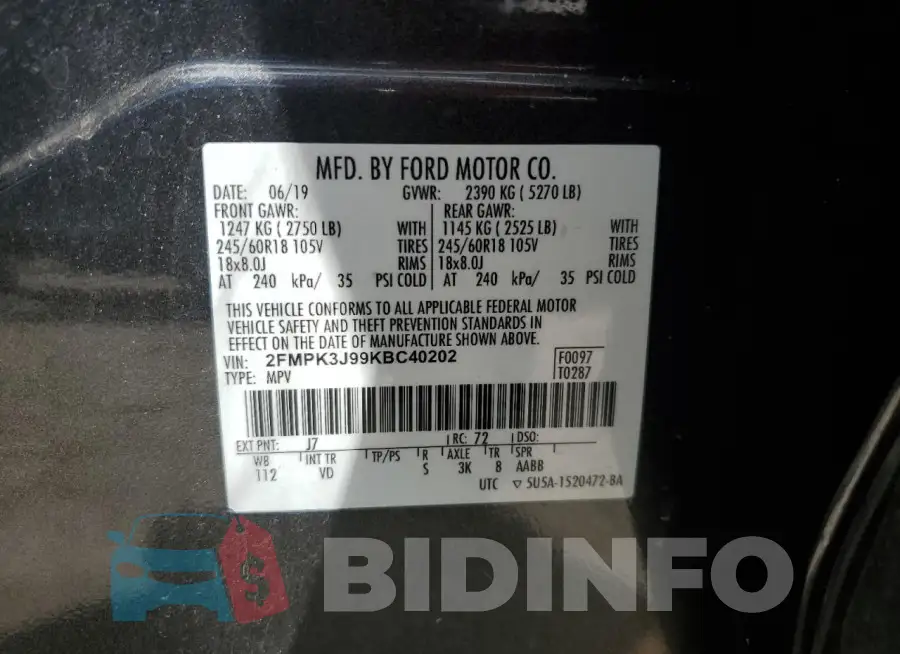 2FMPK3J99KBC40202 Photo# 13