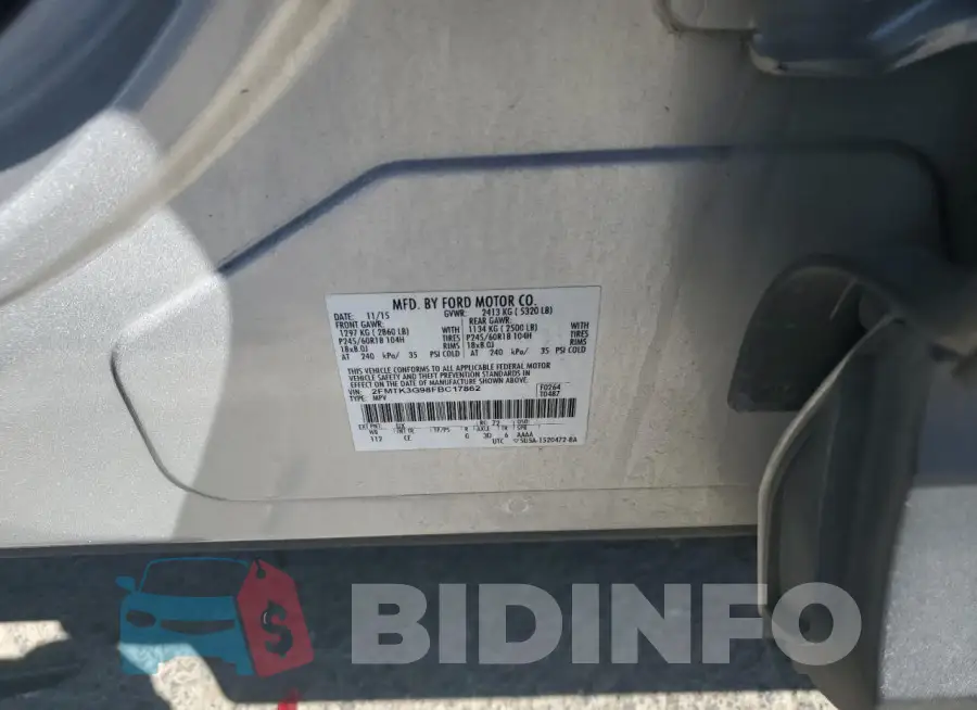 2FMTK3G98FBC17862 Photo# 13