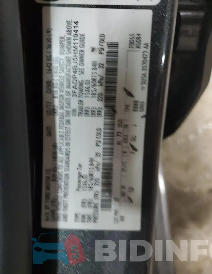 3FADP4BJ5HM119414 Photo# 12