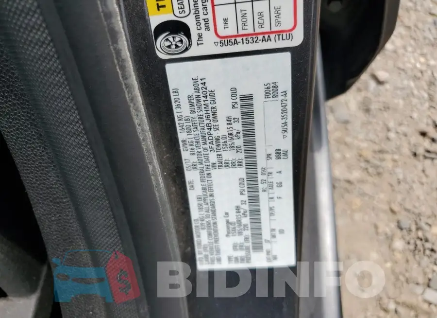 3FADP4BJ6HM140241 Photo# 12