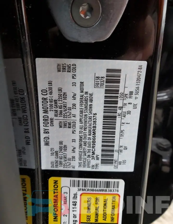 3FMCR9B66MRB38376 Photo# 12