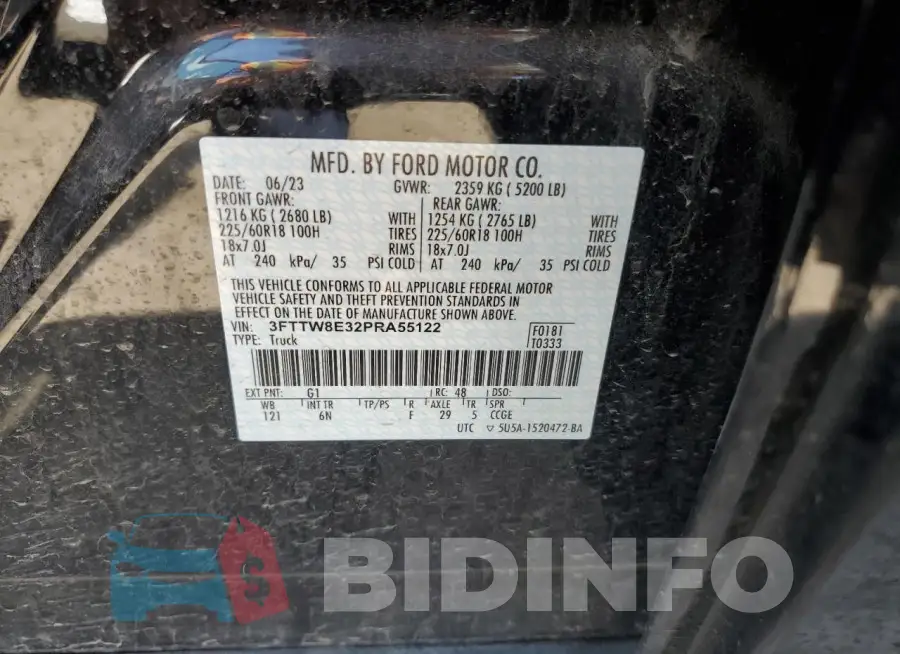 3FTTW8E32PRA55122 Photo# 12