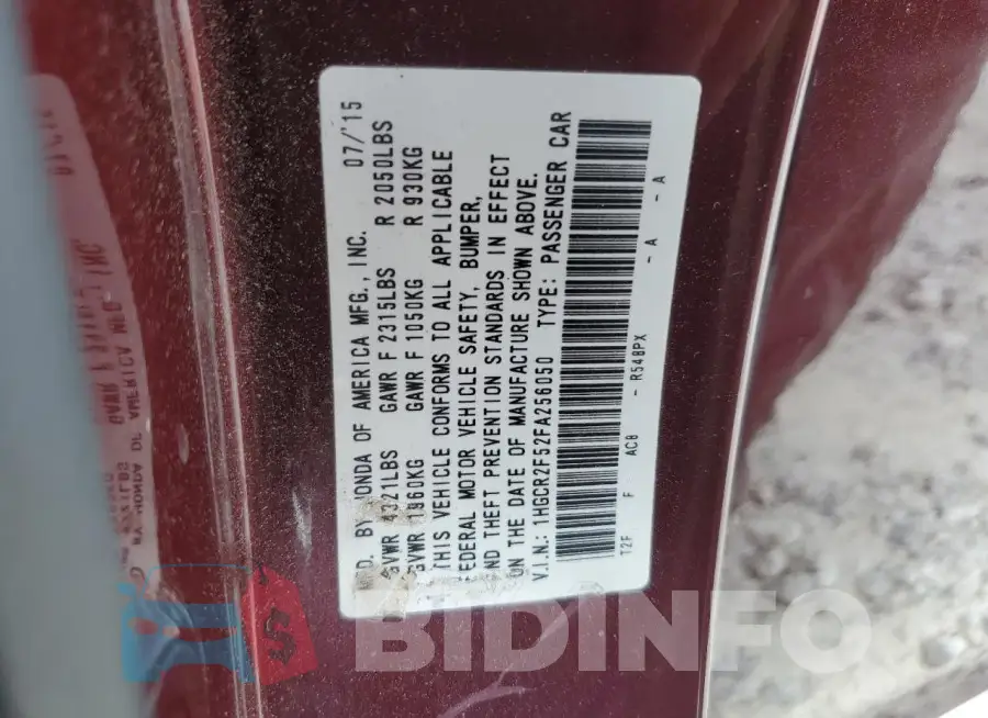 1HGCR2F52FA256050 Photo# 13