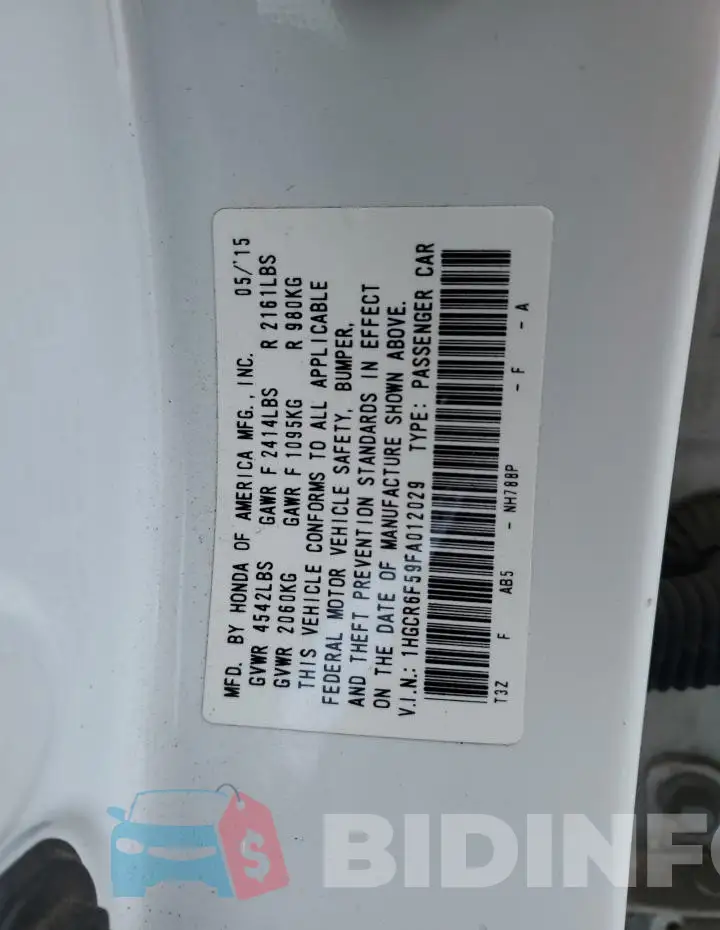 1HGCR6F59FA012029 Photo# 12
