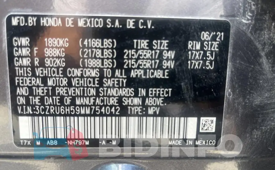 3CZRU6H59MM754042 Photo# 10