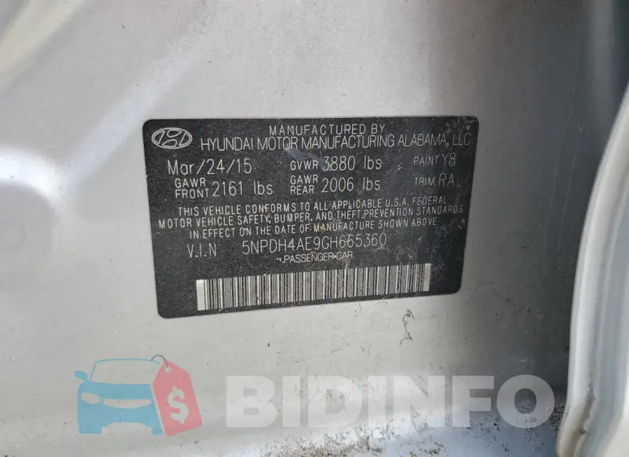 5NPDH4AE9GH665360 Photo# 12