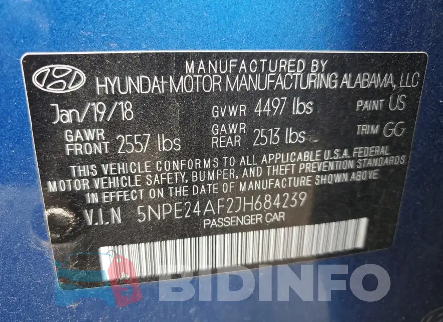 5NPE24AF2JH684239 Photo# 12
