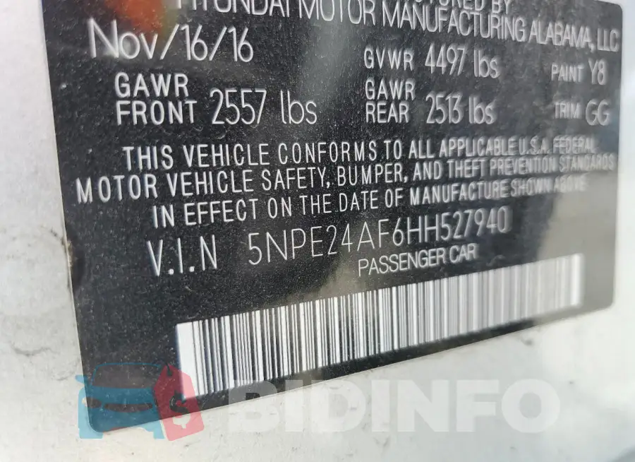 5NPE24AF6HH527940 Photo# 12