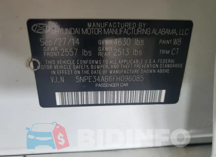 5NPE34AB6FH096085 Photo# 12