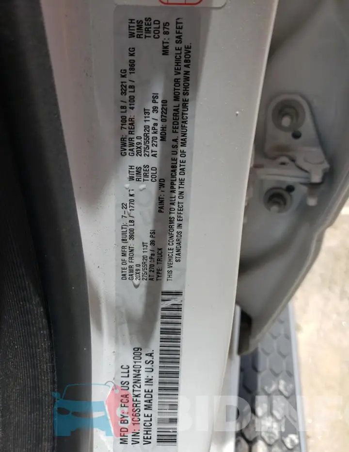 1C6SRFKT2NN401009 Photo# 12