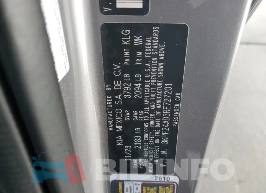 3KPF24AD3RE727201 Photo# 12