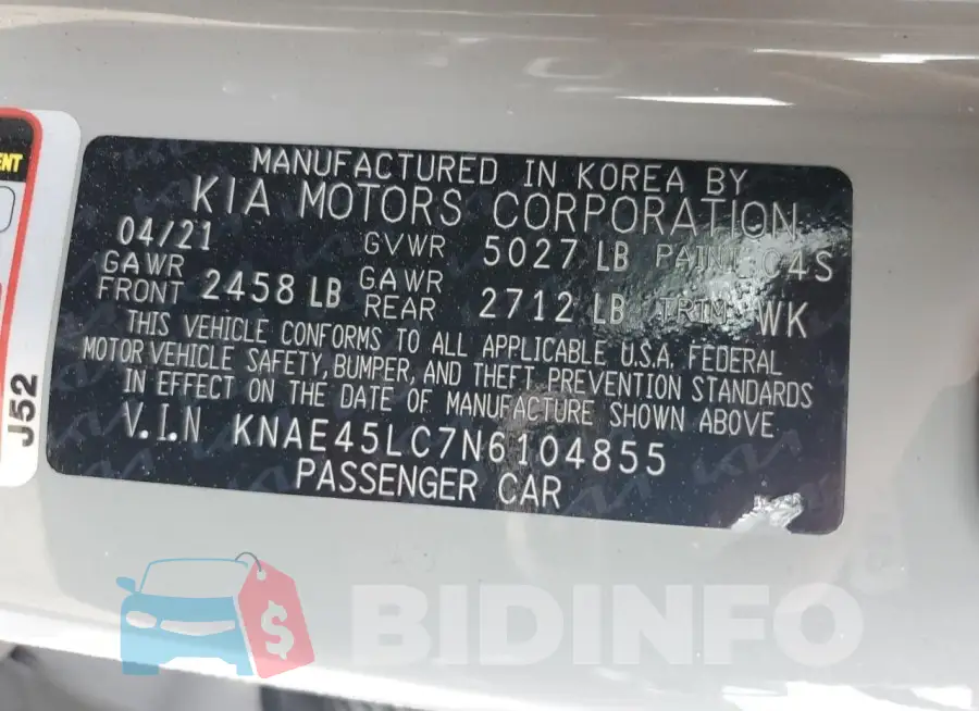 KNAE45LC7N6104855 Photo# 12