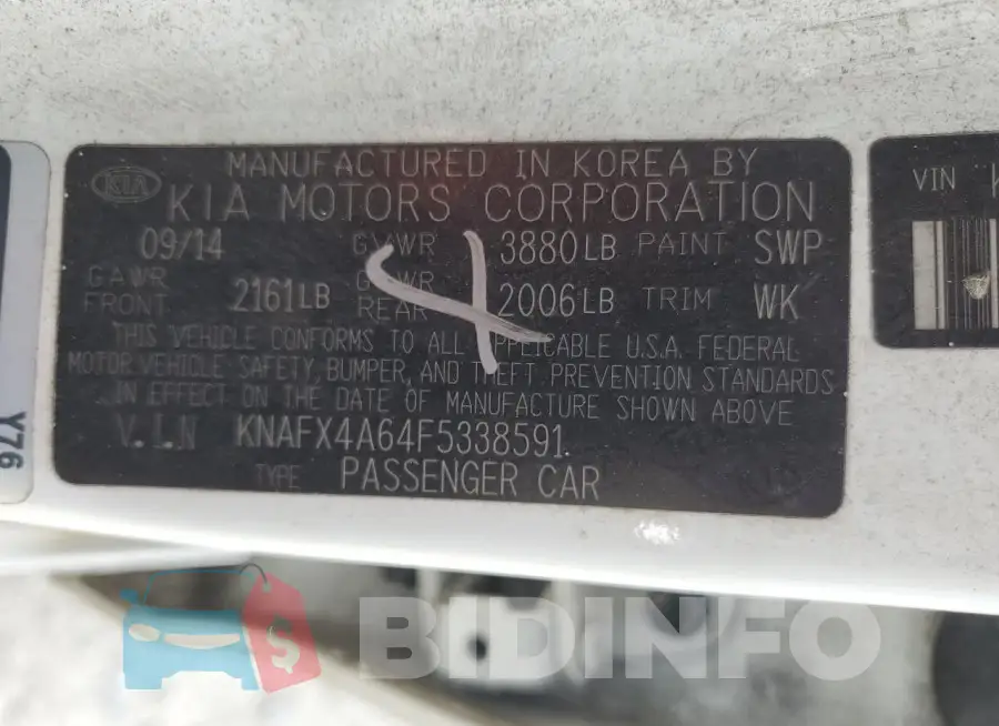 KNAFX4A64F5338591 Photo# 12