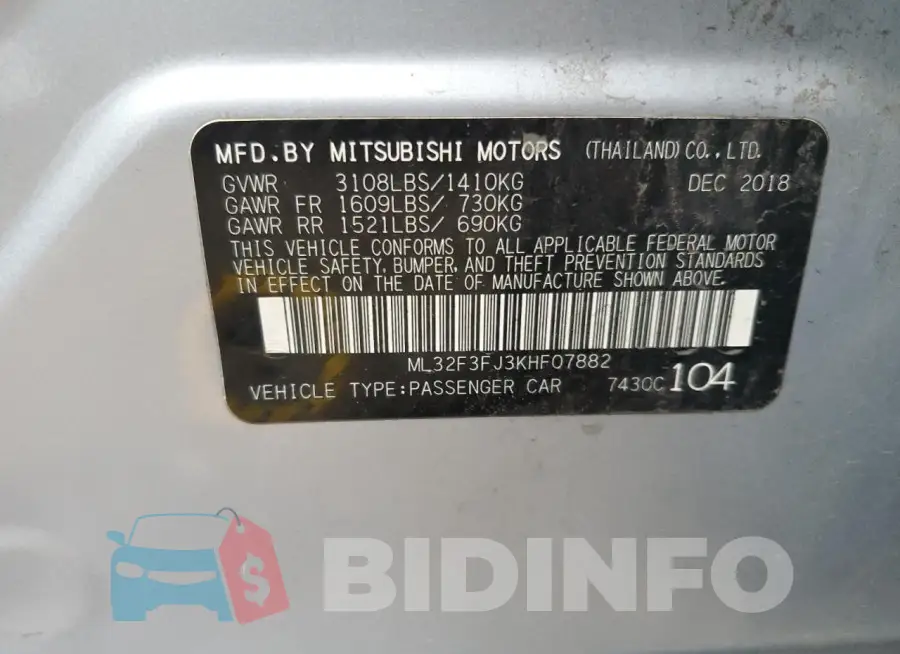 ML32F3FJ3KHF07882 Photo# 12