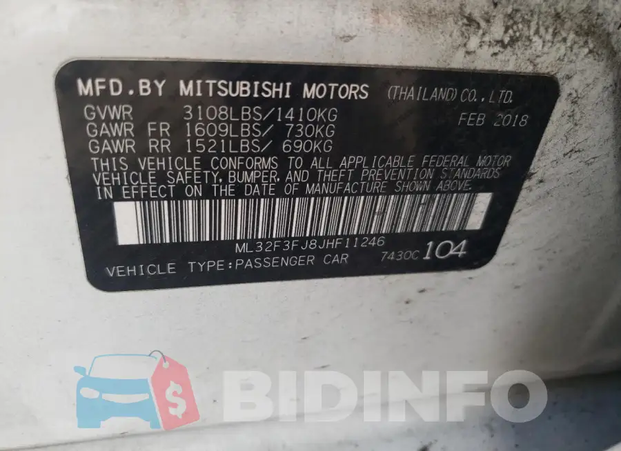 ML32F3FJ8JHF11246 Photo# 13