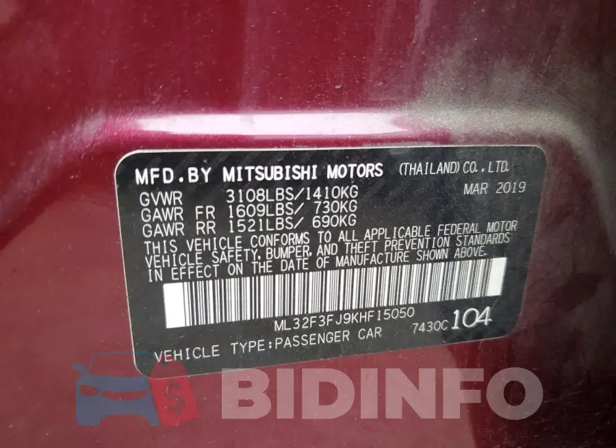 ML32F3FJ9KHF15050 Photo# 12