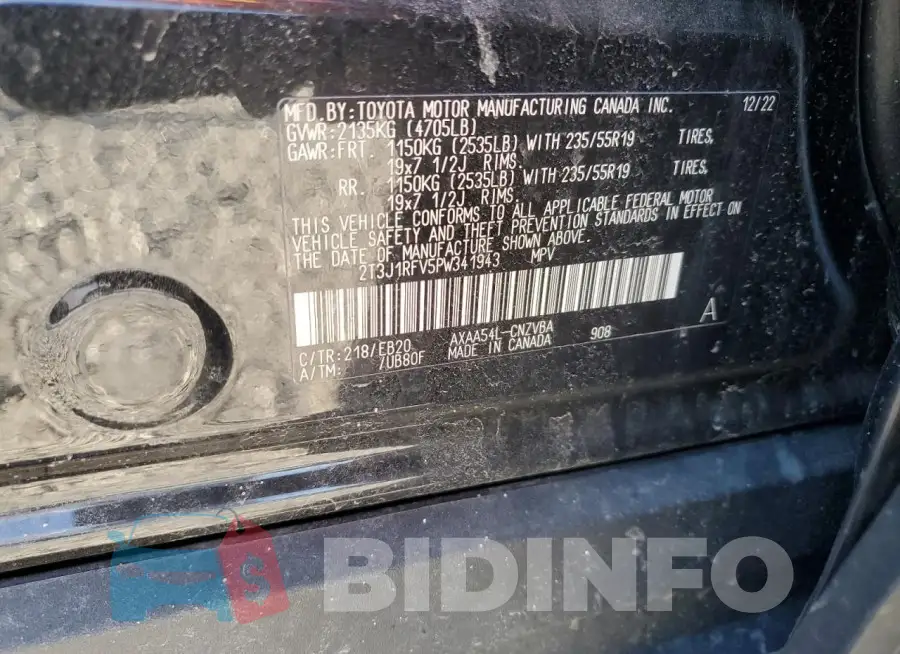 2T3J1RFV5PW341943 Photo# 13