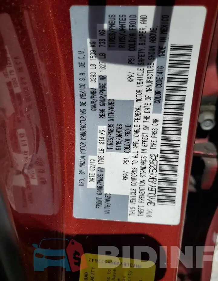 3MYDLBYV9KY522642 Photo# 12