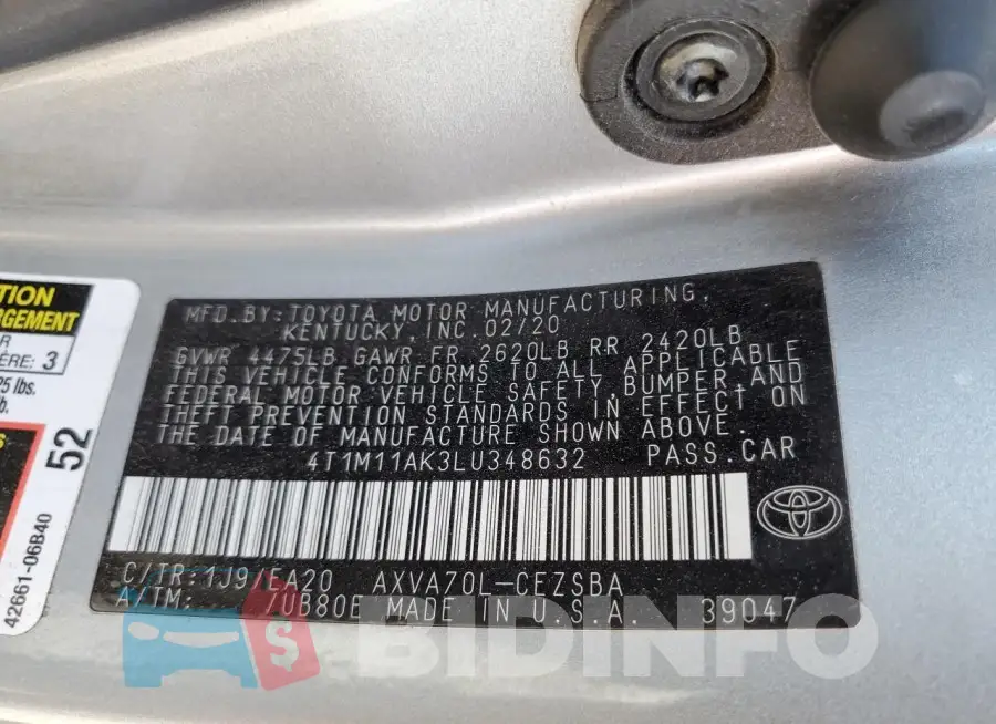 4T1M11AK3LU348632 Photo# 13