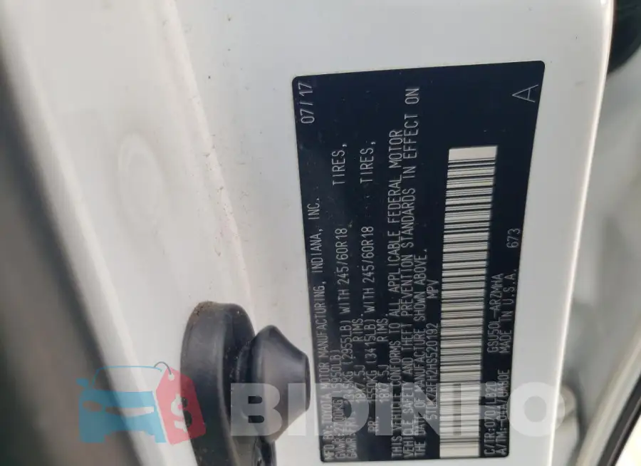 5TDKZRFH2HS520192 Photo# 13