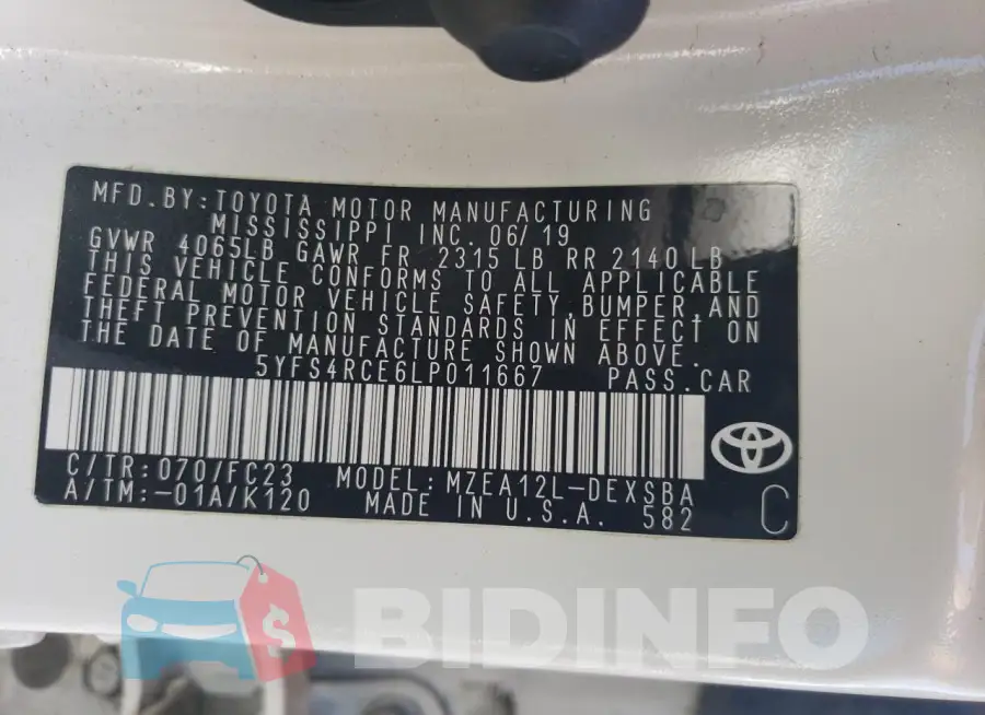 5YFS4RCE6LP011667 Photo# 13