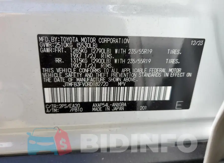 JTMFB3FV0RD182720 Photo# 12
