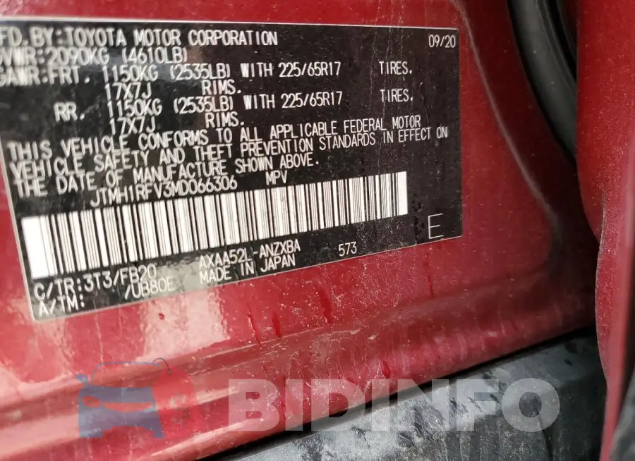JTMH1RFV3MD066306 Photo# 14