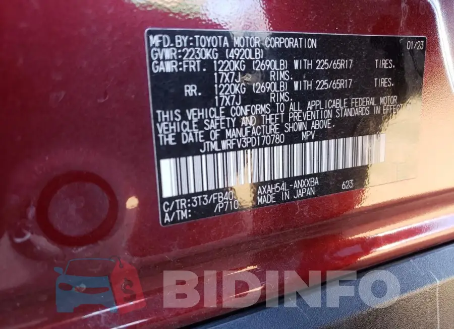 JTMLWRFV3PD170780 Photo# 13